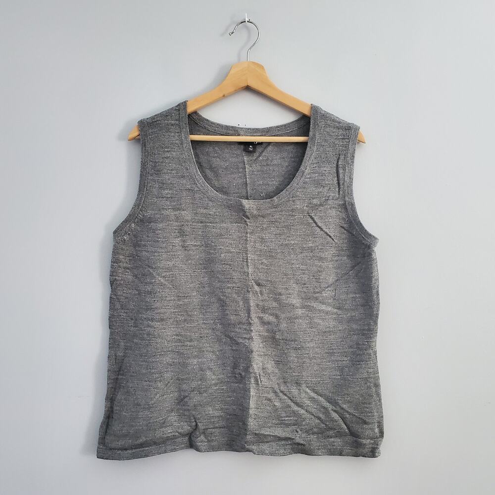 East 5th Gray Sleeveless Round Neck Lightweight Sweater XL